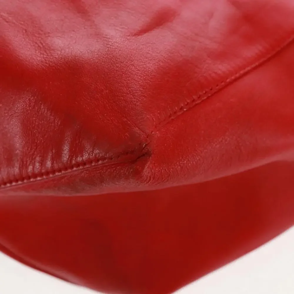 Celine Leather Horizontalkava Tote Bag Red
